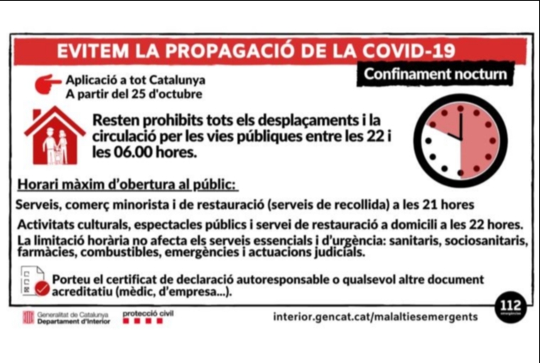 Noves mesures i restriccions per la Covid-19